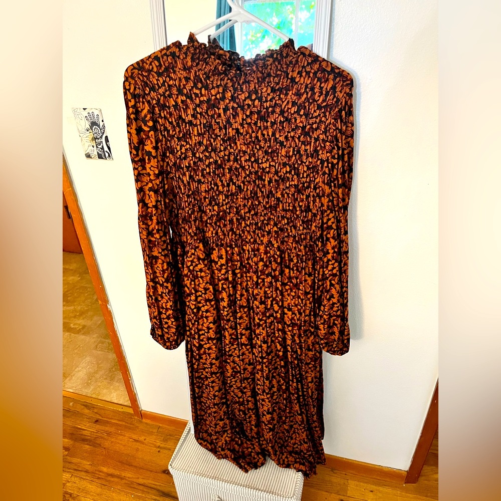 Two A New Day Women's Dresses Long-Sleeve Smocked Bodice Dress From A New Day